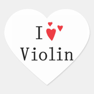 I Liebe-Violine Herz-Aufkleber