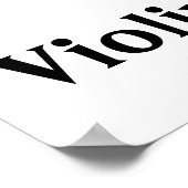 I Liebe Violine Rotes Herz Musiknoten Poster (Ecke)