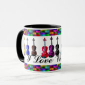 I LIEBE VIOLINS-MUG TASSE (Vorderseite Links)