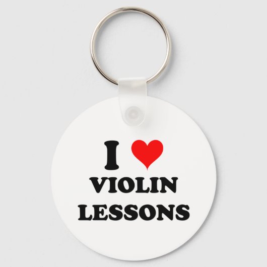 I Liebe Violinunterricht Schlüsselanhänger (Vorderseite)