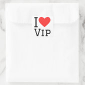 I Liebe vip Quadratischer Aufkleber (Tasche)