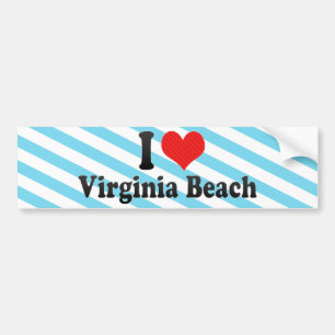 I Liebe Virginia Beach Autoaufkleber