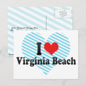 I Liebe Virginia Beach Postkarte (Vorne/Hinten)