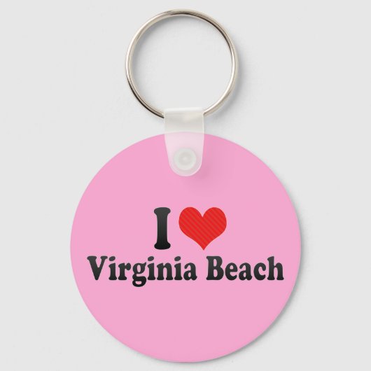 I Liebe Virginia Beach Schlüsselanhänger (Vorderseite)