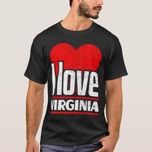 I Liebe Virginia Best Zuhause Staat I Heart Virgin T-Shirt (Vorderseite)