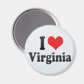 I Liebe Virginia Magnet (Vorderseite/Rückseite)