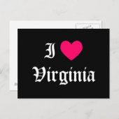 I Liebe Virginia Postkarte (Vorne/Hinten)
