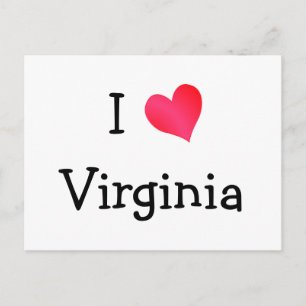 I Liebe Virginia Postkarte