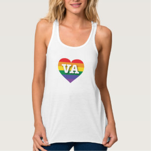 I Liebe Virginia Rainbow Heart Tank Top