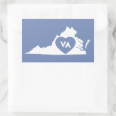 I Liebe-Virginia-Staats-Aufkleber Rechteckiger Aufkleber (Tasche)