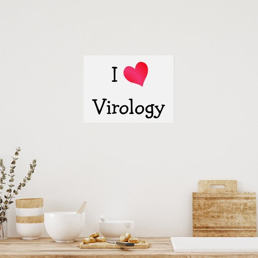 I Liebe Virologie Poster (Küche)
