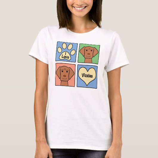I Liebe Vizslas T-Shirt (Vorderseite)