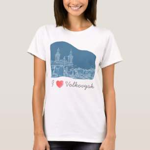 I Liebe Volkovysk Belarus Architektur Kathedrale T-Shirt