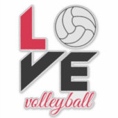 I Liebe Volleyball Aufkleber (Vorderseite)