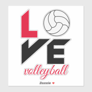 I Liebe Volleyball Aufkleber