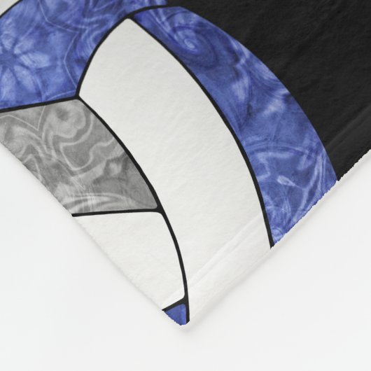 I Liebe Volleyball blau graue Mannschaft Farben Mä Fleecedecke (Ecke)