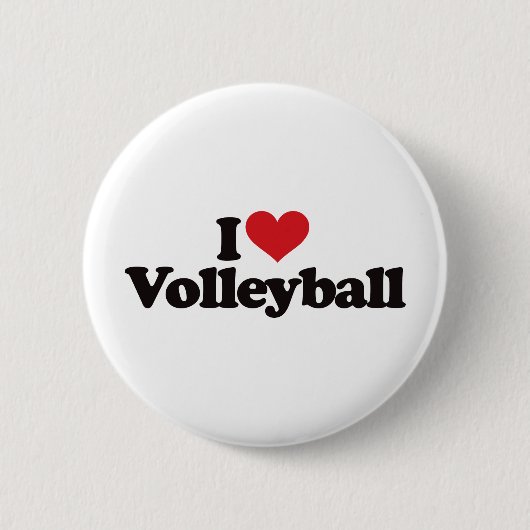 I Liebe-Volleyball Button (Vorderseite)