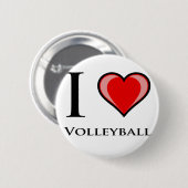 I Liebe-Volleyball Button (Vorne & Hinten)