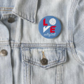 I Liebe Volleyball Button (Beispiel)
