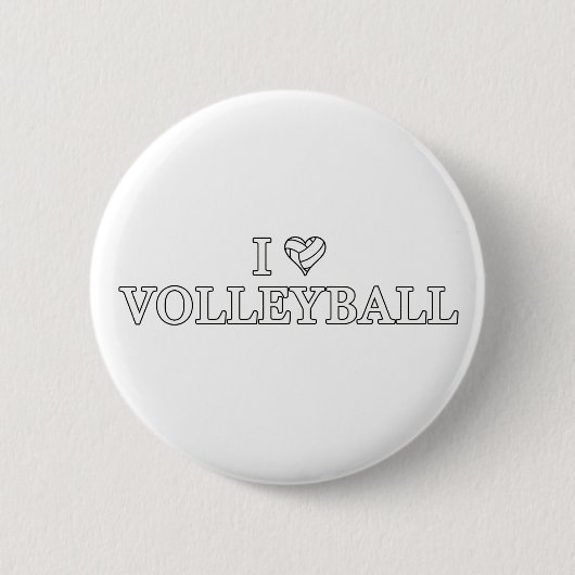 I Liebe Volleyball Button (Vorderseite)