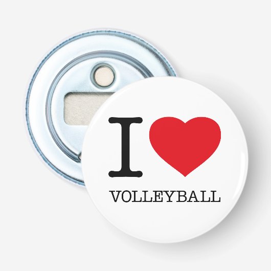 I LIEBE VOLLEYBALL FLASCHENÖFFNER (Vorderseite)
