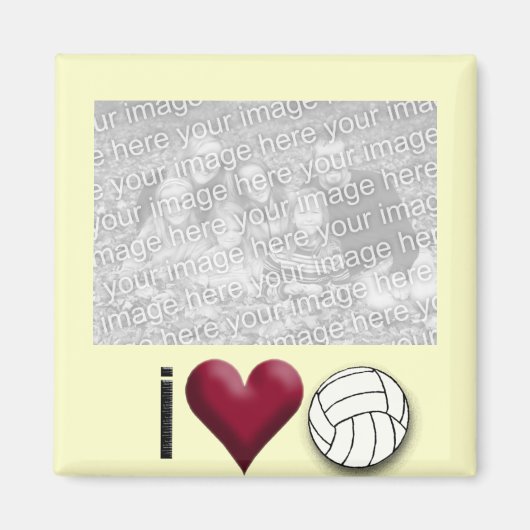 i Liebe Volleyball FOTO MAGNET (Vorne)