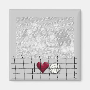 I Liebe Volleyball Foto Magnet