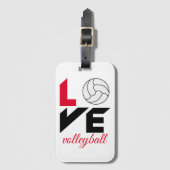 I Liebe Volleyball Gepäckanhänger (Vorderseite Vertikal)