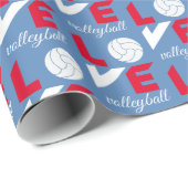 I Liebe Volleyball Geschenkpapier (Rolleneckpunkt)