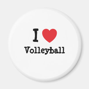 I Liebe Volleyball-Herz Brauch personalisiert Magnet