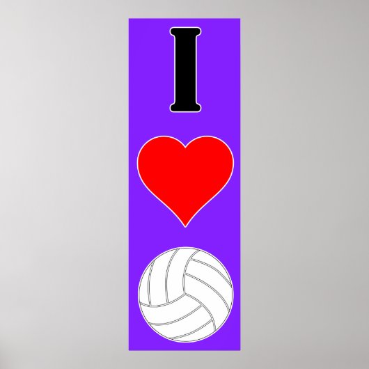 I Liebe Volleyball / I Herz Volleyball Poster (Vorne)