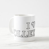 I Liebe Volleyball Kaffeetasse (Vorderseite Links)