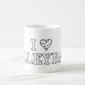I Liebe Volleyball Kaffeetasse (Mittel)