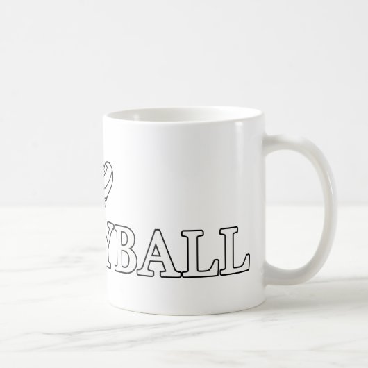 I Liebe Volleyball Kaffeetasse (Rechts)
