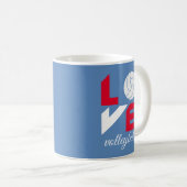I Liebe Volleyball Kaffeetasse (VorderseiteRechts)