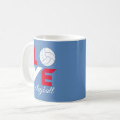 I Liebe Volleyball Kaffeetasse (Vorderseite Links)