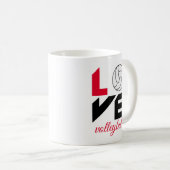 I Liebe Volleyball Kaffeetasse (VorderseiteRechts)