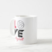 I Liebe Volleyball Kaffeetasse (Vorderseite Links)