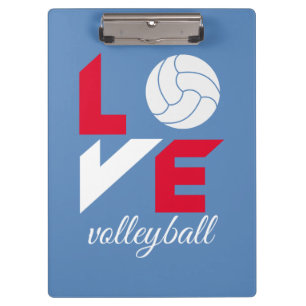 I Liebe Volleyball Klemmbrett
