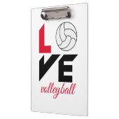 I Liebe Volleyball Klemmbrett (Links)