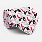 I Liebe Volleyball Krawatte (Gerollt)