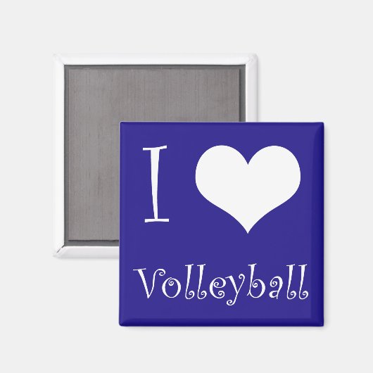 I Liebe Volleyball Magnet (Vorderseite/Rückseite)