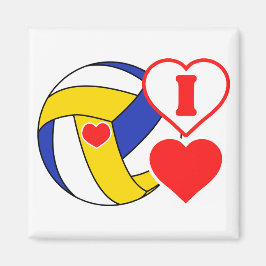 I Liebe Volleyball Magnet