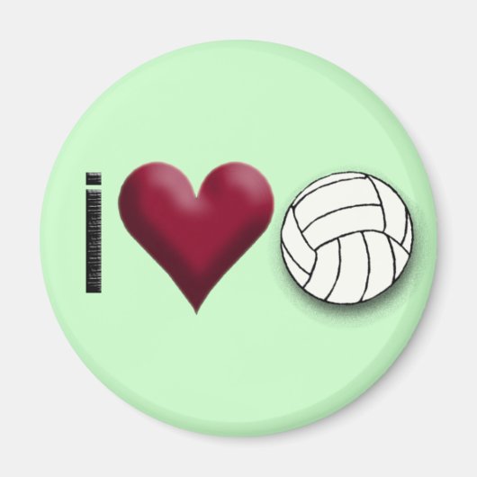 i Liebe Volleyball Magnet (Vorne)