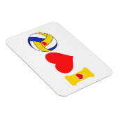 I Liebe Volleyball Magnet (Rechte Seite)