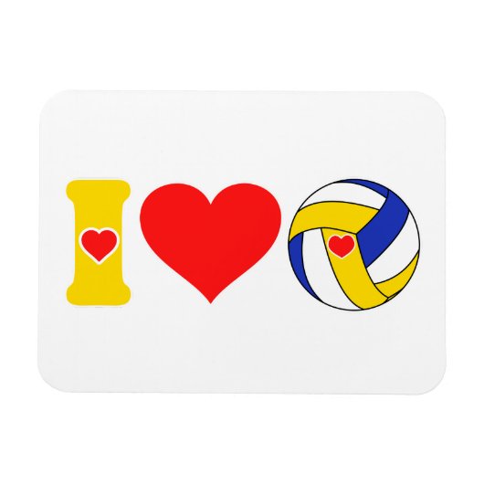 I Liebe Volleyball Magnet (Horizontal)