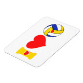 I Liebe Volleyball Magnet (Linke Seite)