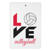I Liebe Volleyball Mini Klemmbrett (Rückseite)