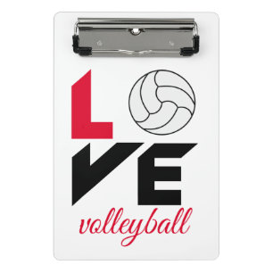 I Liebe Volleyball Mini Klemmbrett