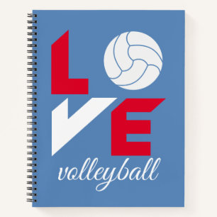 I Liebe Volleyball Notizblock